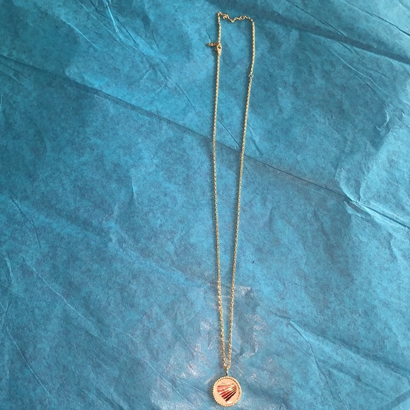 Lulu DK Necklaces gold plated Reversible Enamel Pendant Heart. - Picture 2 of 3